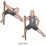 Lower body_Drop Twist_staff