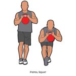 Lower body_Pistol Squat_Kettle bells