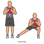Lower body_Side Lunge_Kettle bells