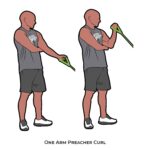 Upper body_One Arm Preacher Curl_resistance band_c